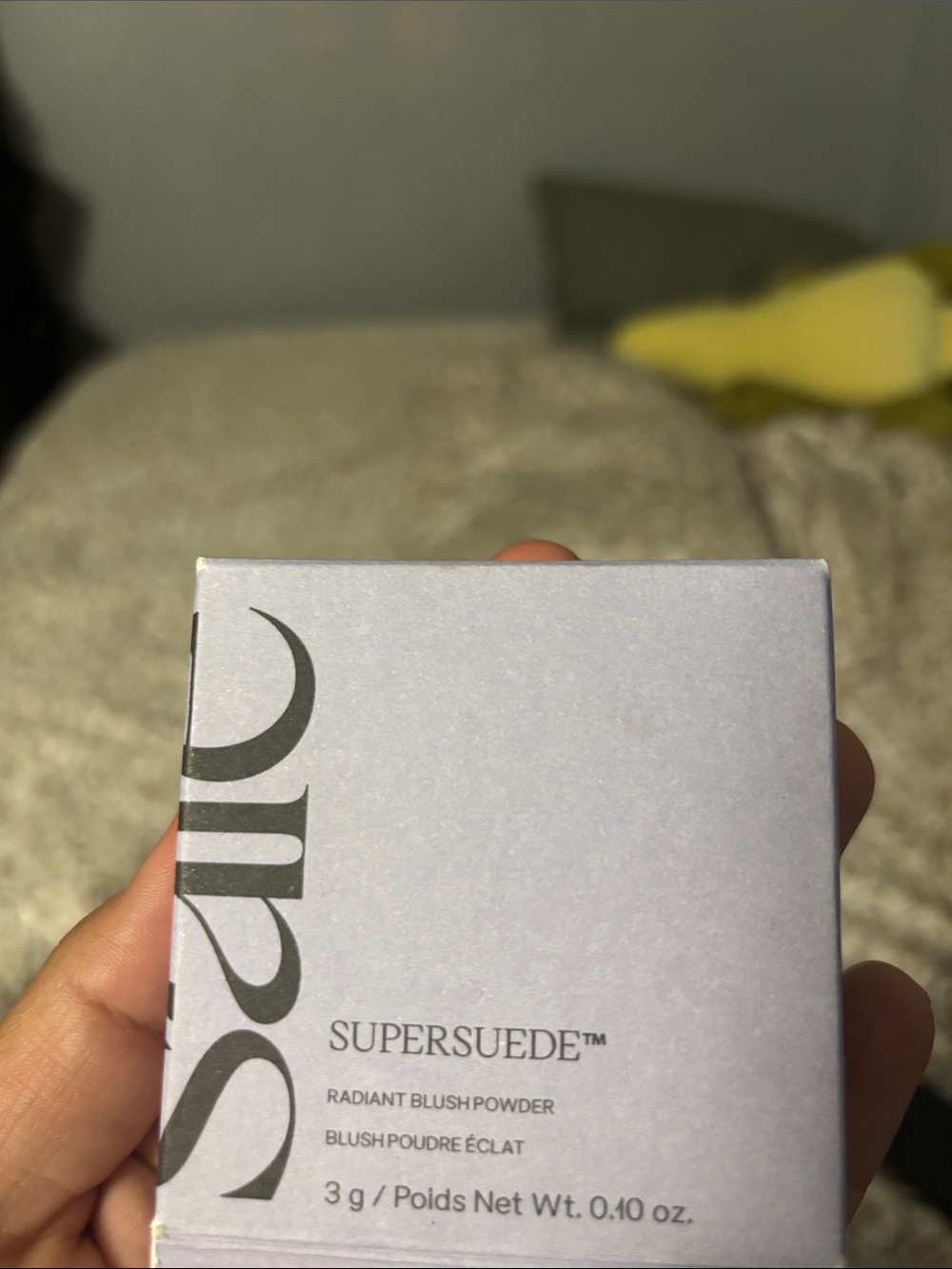 Saie Supersuede Radiant Blush Powder - Light Lavender Box